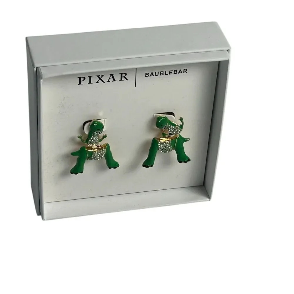 Disney Pixar Toy Story Rex Dinosaur Stud‎ Earrings by Baublebar Green